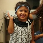 Eliana Villanueva, 3 years old, RMA, wearing her new Cochlear Americas Baha 4 processor!