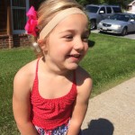 Ava Katuszonek, 3 years old, RMA, West Virginia, USA, wearing her new Oticon Medical Ponto Plus processor.