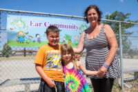 Cindy Tattrie and her family at the Ear Community picnic