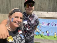 Cindy Tattrie and her family at the Ear Community picnic